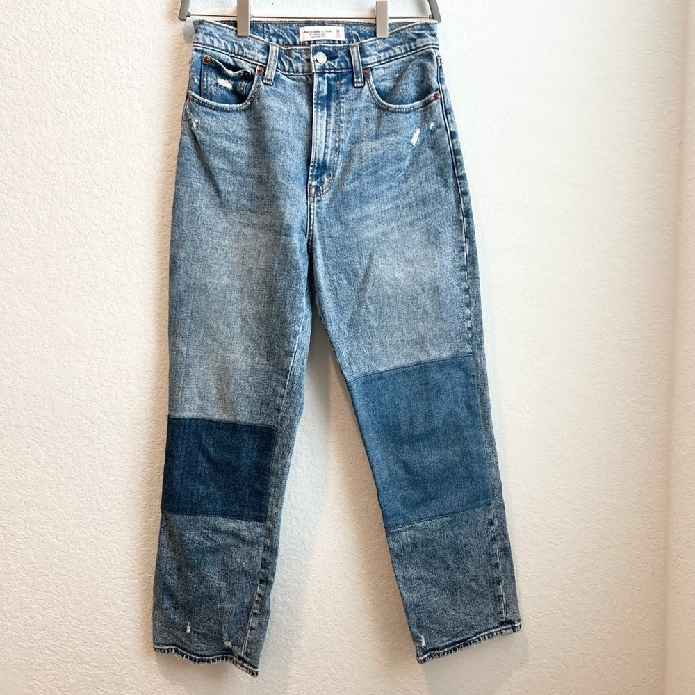 ABERCROMBIE & FITCH Ankle Straight Ultra High-rise Jeans